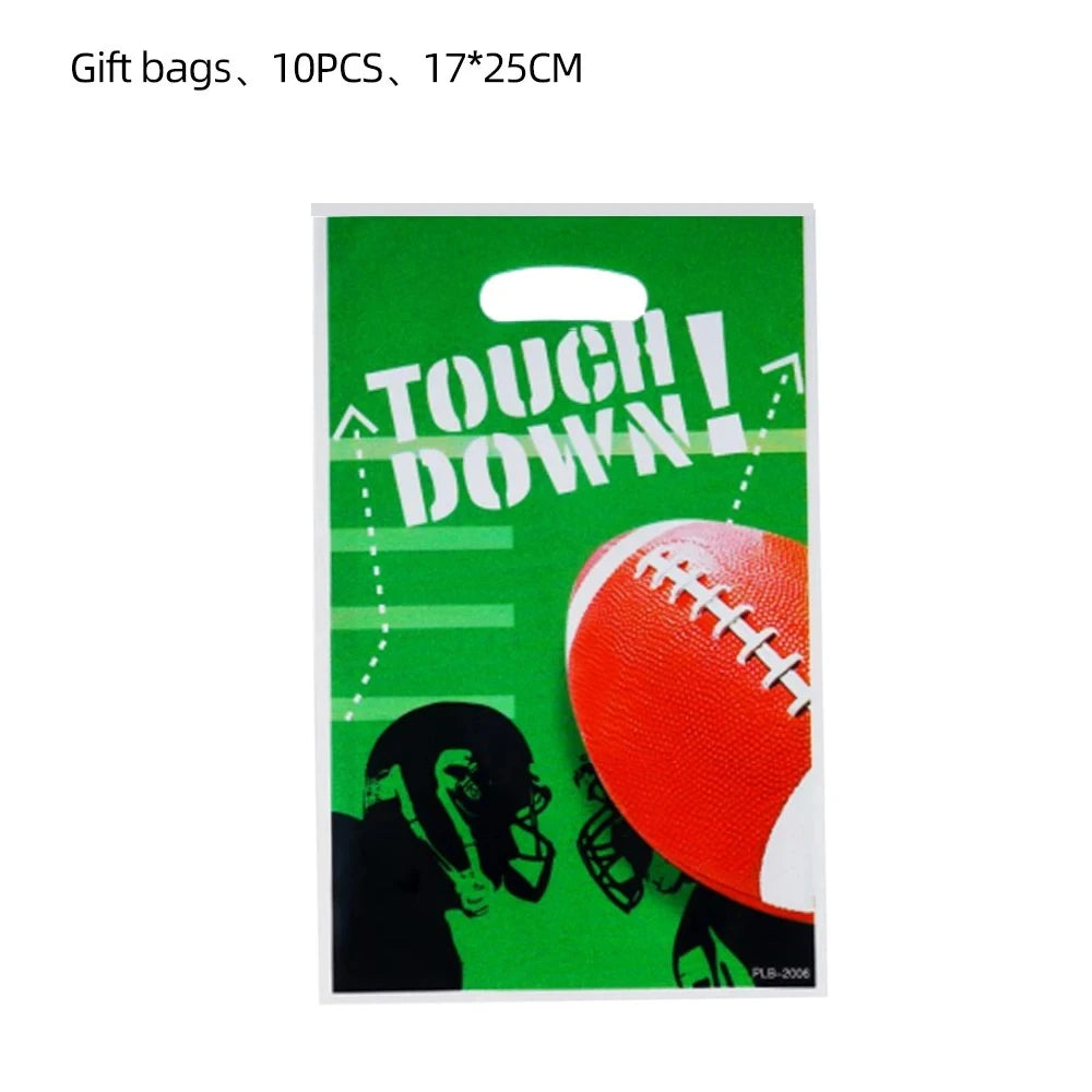 10/20/30pcs Football Soccer Theme Gift Bags Party Kids Boy Favors Sport Candy Bag Baby Shower Birthday Party Decoration Supplies