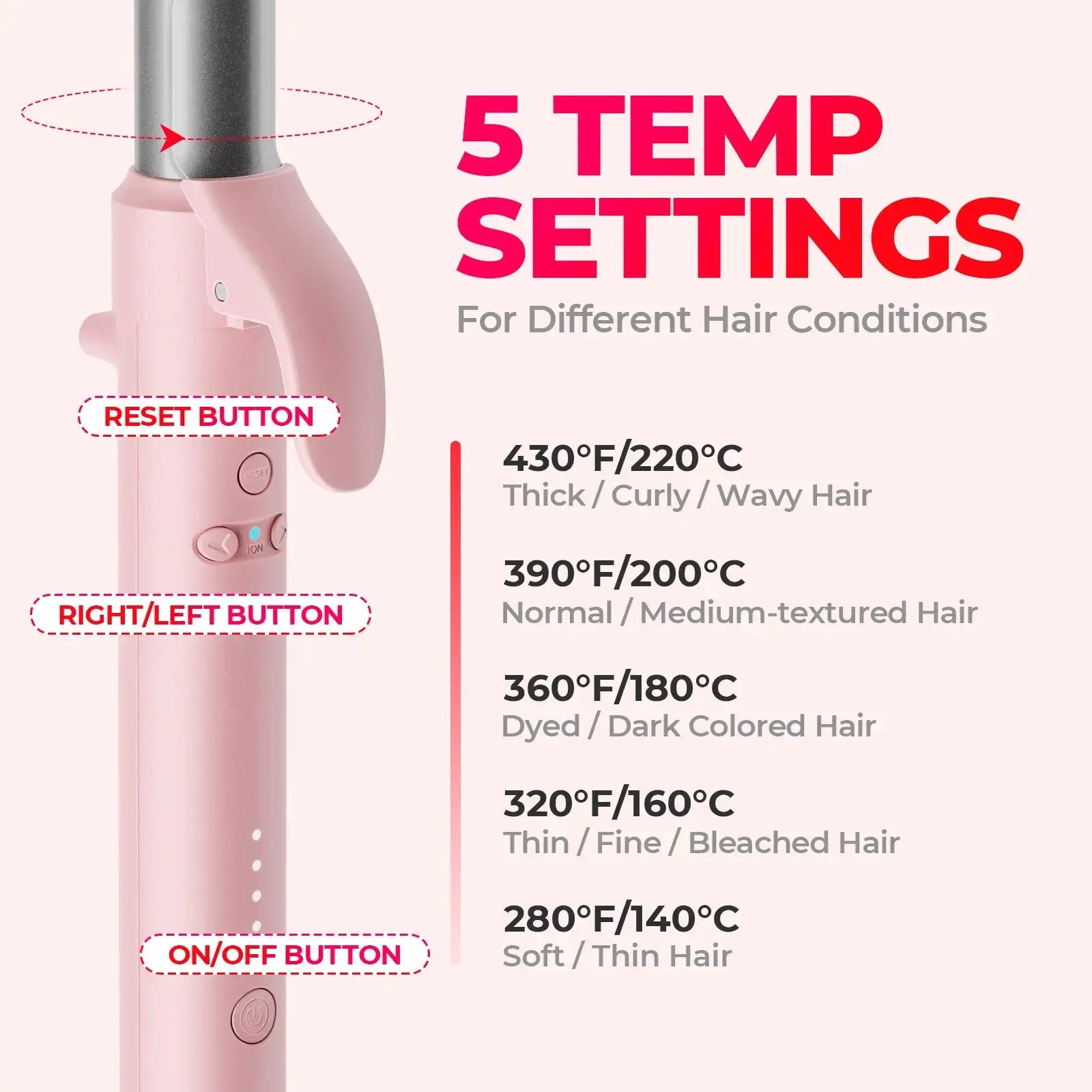 Curler with Multiple Temp Settings