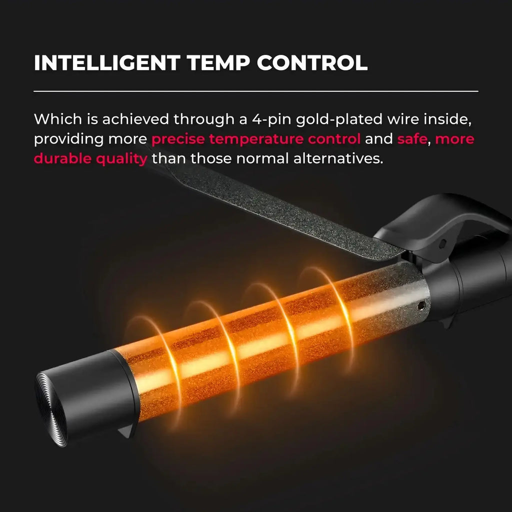 TYMO CUES Curling Iron with 3 Premium Ceramic Barrels