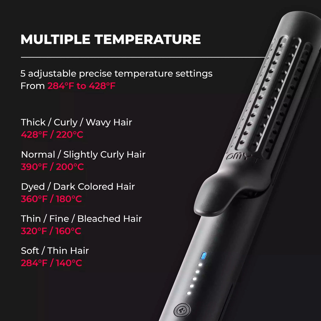 TYMO Airflow Multi-Temperature 5 adjustable precise temperature settings from 284'F to 428°F