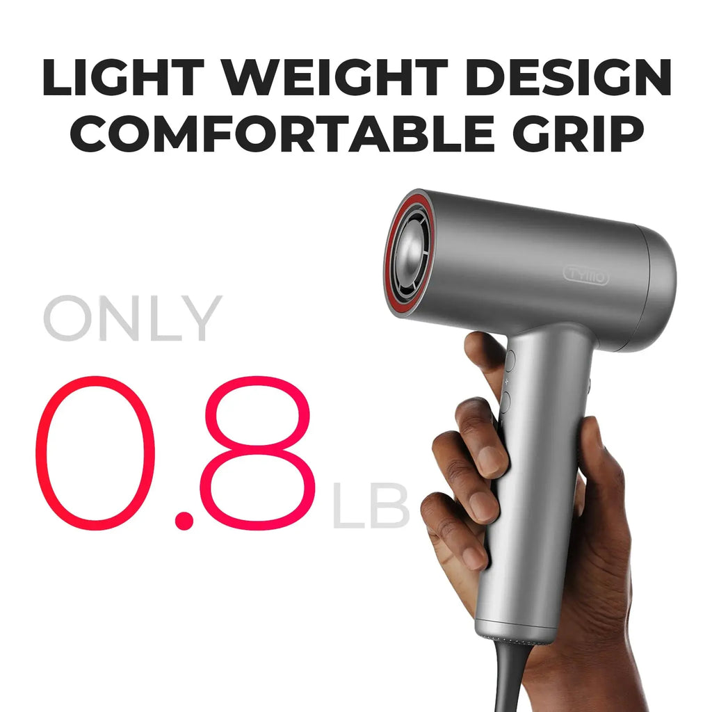 TYMO AIRHYPE LITE is only 0.81lb and its light weight, compact size with comfortable grip for ergonomic design