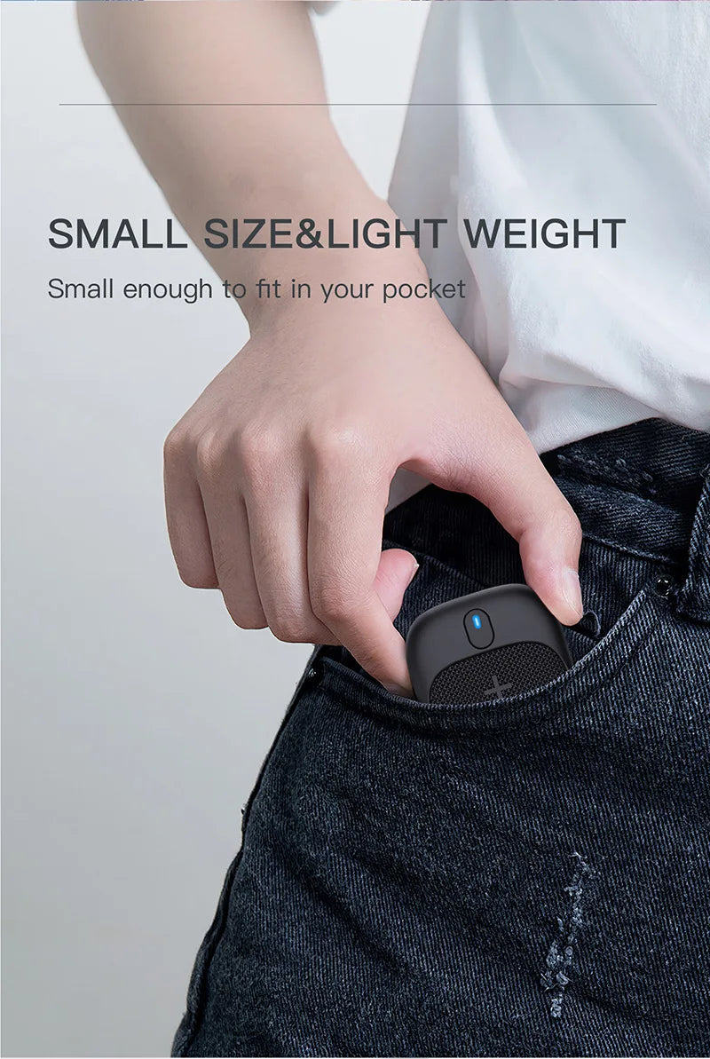 Wearable Bluetooth Speaker, Clip-On Portable Speaker Built-in Mics for Hands-Free for Biking, Hiking, Running, 18H Long Playtime