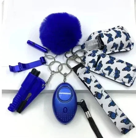 Safety Keychain Full Set, Self Defense Security Keychain Set With Personal Alarm Protective Keychain Accessories For Women Girls
