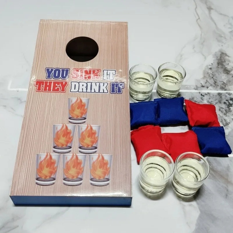 Wooden Sandbag Game, Throwing Sports Game, Throwing Sandbag Board Toys, Simple and Portable Drinking Props, Entertainment