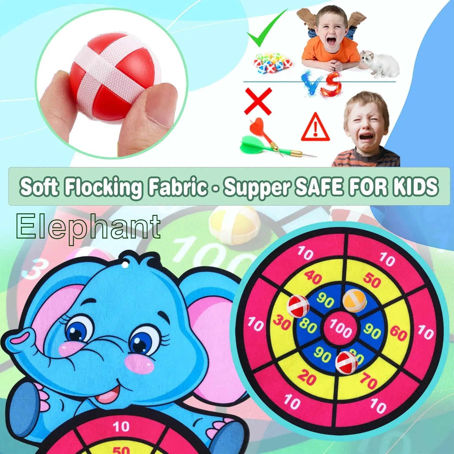 Montessori Throw Sport Slingshot Target Sticky Ball Kids Dart Board Games Educational Outdoor Play Game Toys for Children Boys