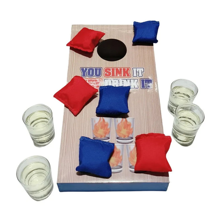 Wooden Sandbag Game, Throwing Sports Game, Throwing Sandbag Board Toys, Simple and Portable Drinking Props, Entertainment