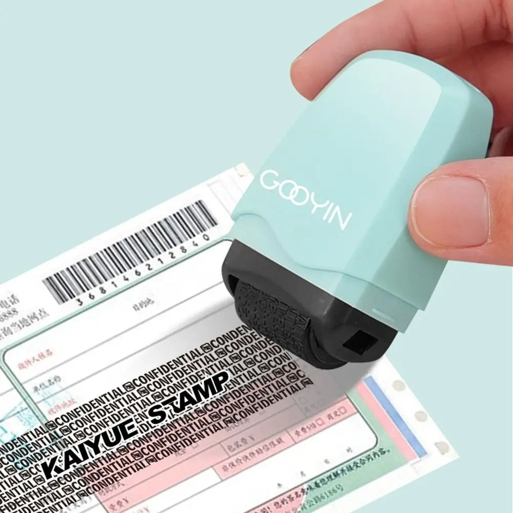 Portable Photosensitive Seal Privacy Identity ID Security Stamp Identity Protection Roller Stamps Safety Privacy Data Defender