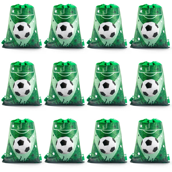 5/10pcs Football sport Soccer theme Drawstring Bags Soccer Gift Goodie Bag Backpack Kids Sport Birthday Party Favors for guest