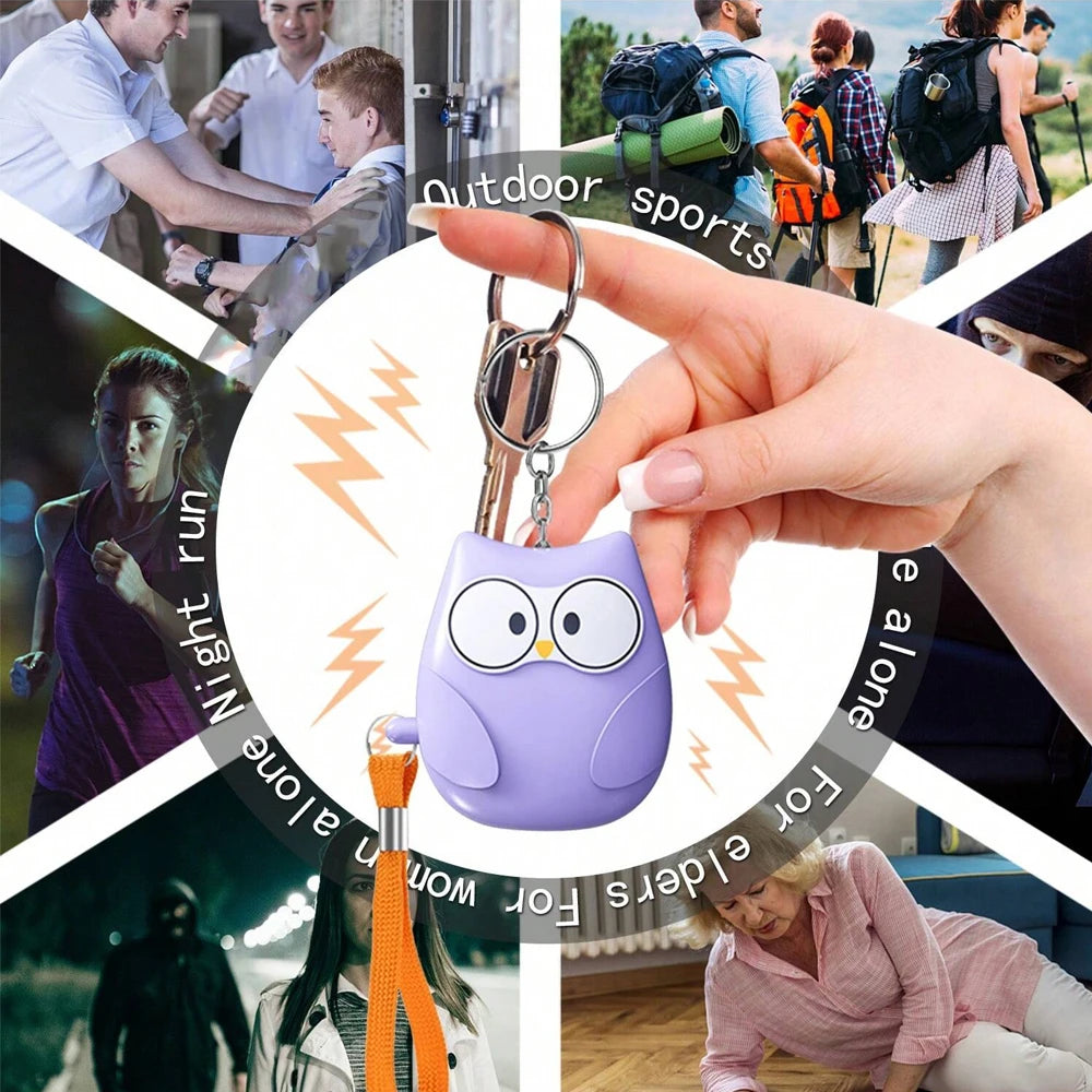 1PC Personal Safety Alarm For Women 130dB Self Defense Keychain With LED Strobe Light Personal Emergency Security Safe Devices K