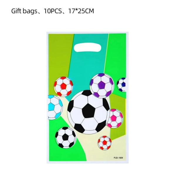 10/20/30pcs Football Soccer Theme Gift Bags Party Kids Boy Favors Sport Candy Bag Baby Shower Birthday Party Decoration Supplies