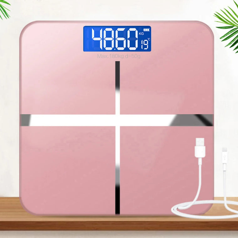 Intelligent Body Weight Scale Bathroom Scale HD Display Electronic Weighing Scale USB Supply Weight Balance Smart Scale for Home