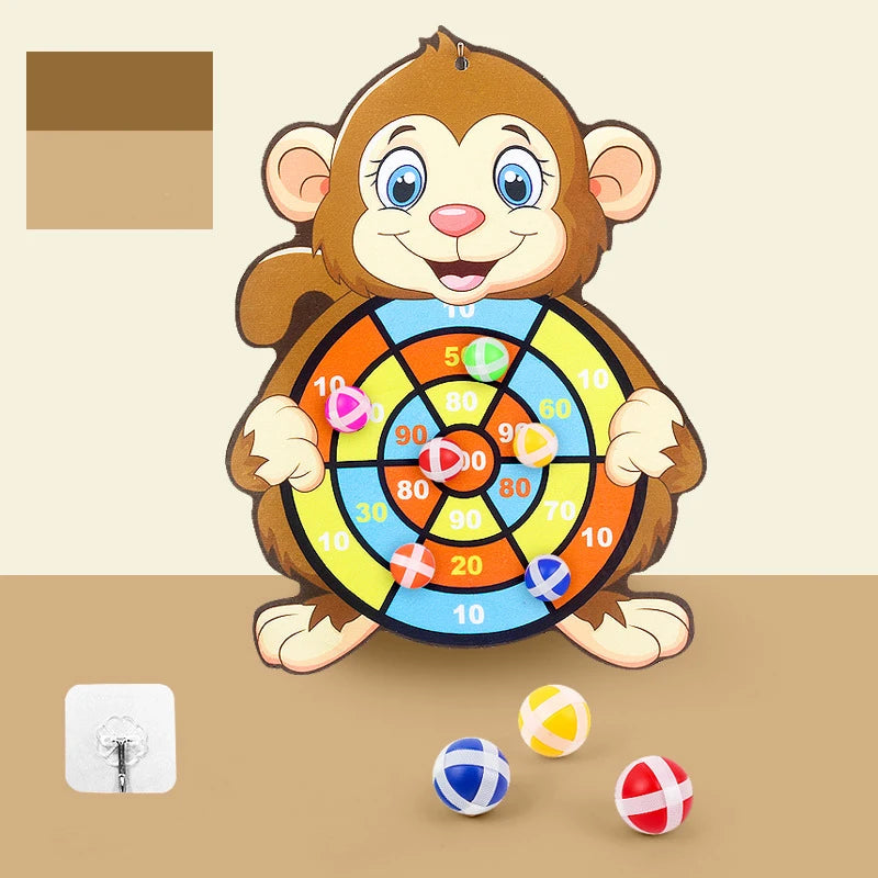 Montessori Throw Sport Slingshot Target Sticky Ball Kids Dart Board Games Educational Outdoor Play Game Toys for Children Boys