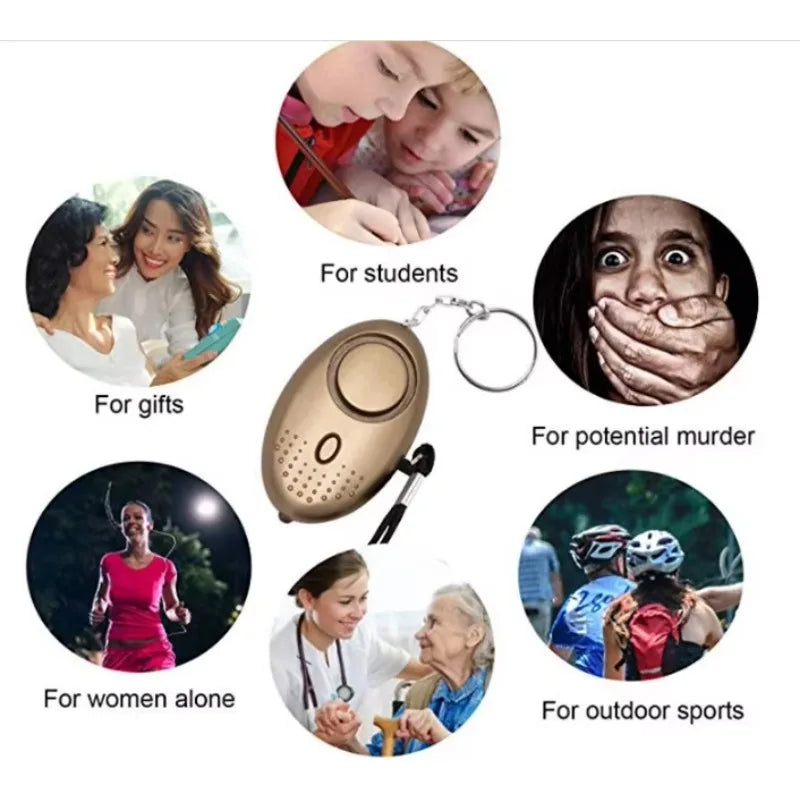 Personal Security Alarm Emergency 130DB Anti-attack Security for Children Girl Older Women Carrying Loud Panic Alarm Defense