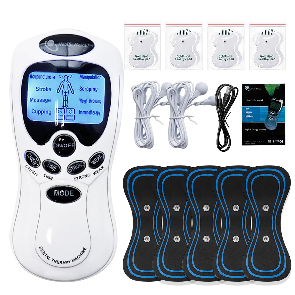 Muscle Stimulator EMS Body Massager Massage Relax Neck Back Shoulder Hand Pain Relief Tens Unit Digital Therapy Device