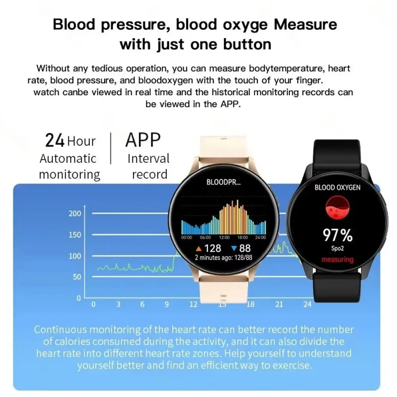 New Smart Watch Bluetooth Call Music Player Health Sport Bracelet Fitness Tracker Heart Rate Smart Monitor Watch Women Men Gift