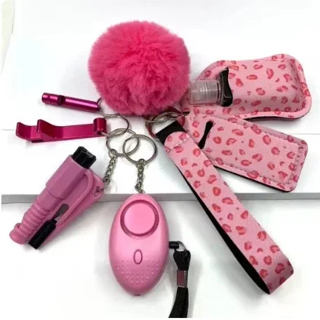 Safety Keychain Full Set, Self Defense Security Keychain Set With Personal Alarm Protective Keychain Accessories For Women Girls