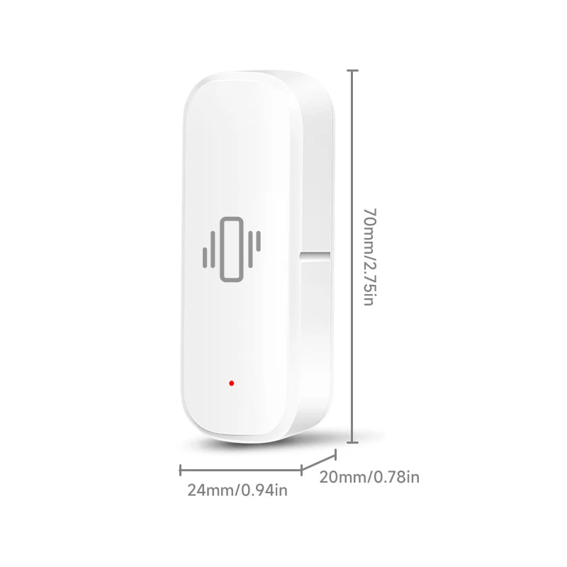 Tuya WiFi/Zigbee Smart Vibration Sensor Home Security Protection Smartlife App Real-time Remote Monitor Alarm Notification