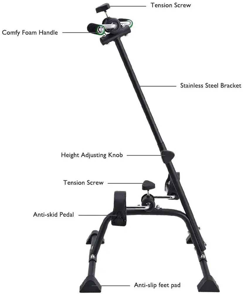 Bike Hand Arm Leg and Knee Peddler Adjustable Fitness Equipment for Seniors, Elderly Home Pedal Exercise Bike for Total Body