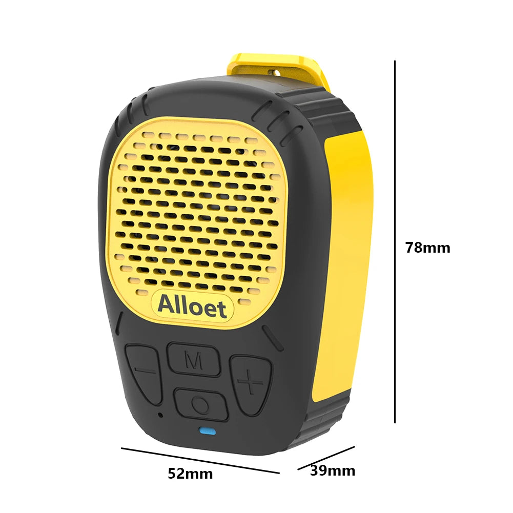 Wearable Bluetooth-Compatible5.3 Speaker Built-in Mic Jobsite & Outdoor Wearable Speaker Clip Speaker for Hands-Free Music/Calls