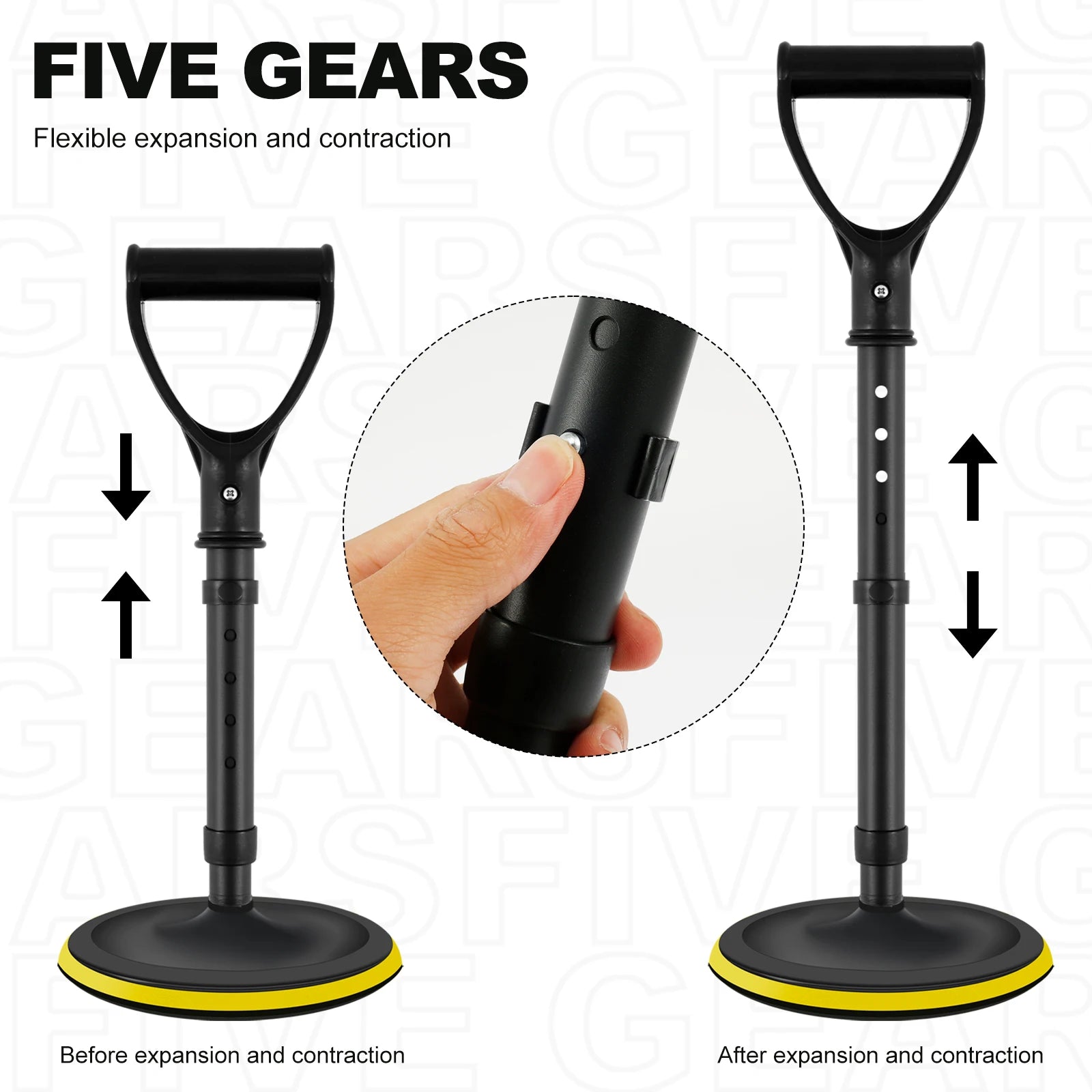 Mobility Aid Tool 5 Height Levels Adjustable Standing Aid Device Elder Cane Stand Assist Aid For Elderly For Mobile Daily Living