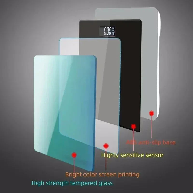 BMI Bluetooth Fat Scale Smart Digital Bathroom Weight Wireless Weight Scale USB Rechargeable Smartphone APP