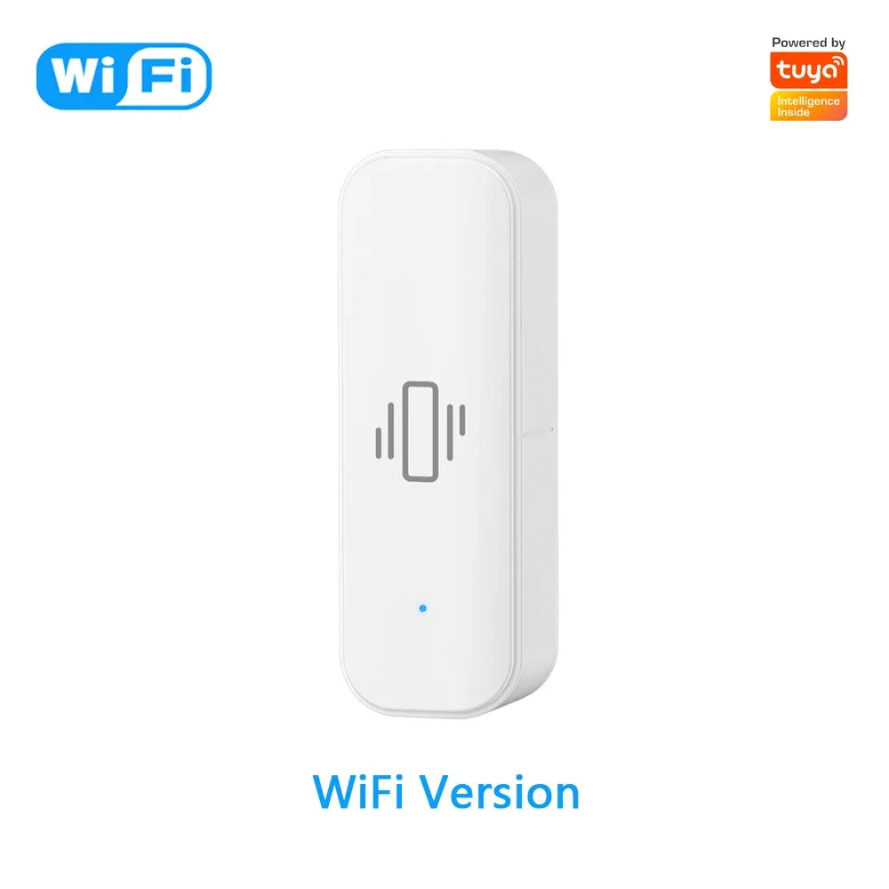Tuya WiFi/Zigbee Smart Vibration Sensor Home Security Protection Smartlife App Real-time Remote Monitor Alarm Notification