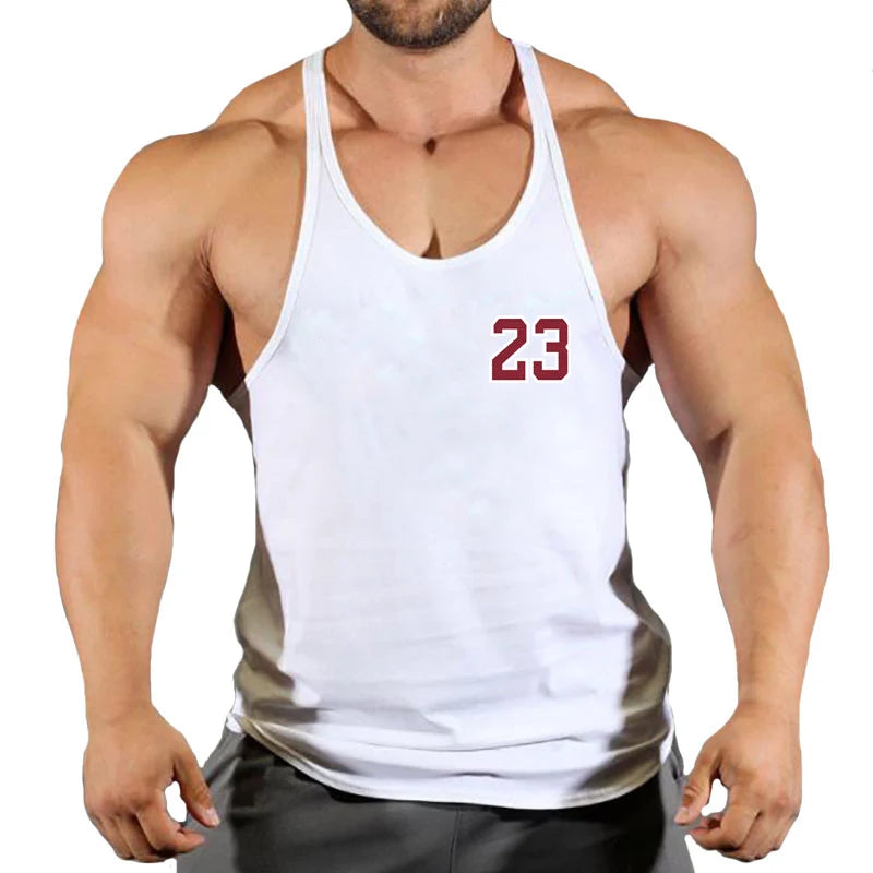 Sport Men's Summer Gym Shirt Street Sleeveless T-shirts For Men Tank Tops Workout Fitness Singlets Sport Vest Clothing