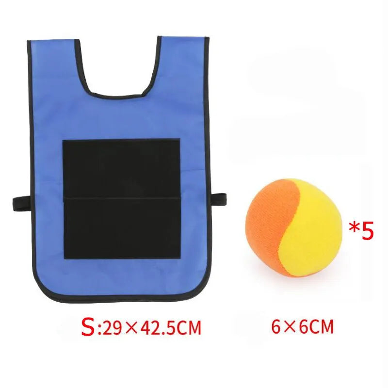 Outdoor Sport Game Props Vest Sticky Jersey Vest Game Vest Waistcoat With Sticky Ball Throwing Toys For Children Kids Sports Toy