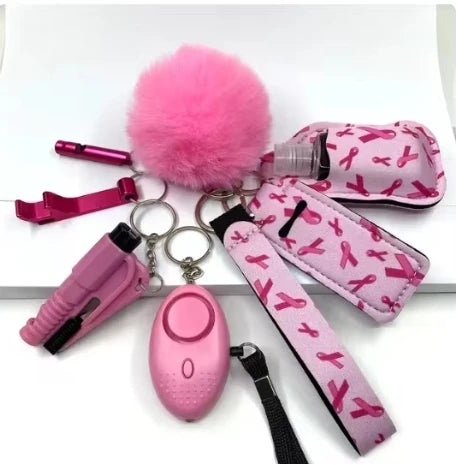 Safety Keychain Full Set, Self Defense Security Keychain Set With Personal Alarm Protective Keychain Accessories For Women Girls