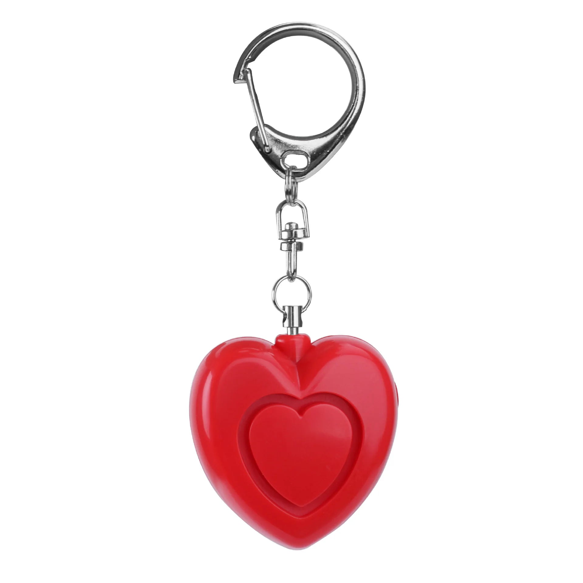 Security Defense Alarm 125dB LED Light Keychain Self Defense Emergency Safety Heart Shape Personal Security for Older Women