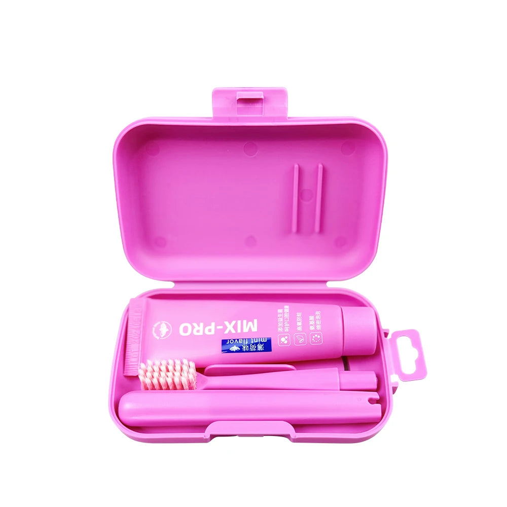 Dental Oral Care Cleaning Kit Portable Toothbrush Toothpaste Case Travel Toothbrush Soft Bristle Adult Tooth Brush Personal Care