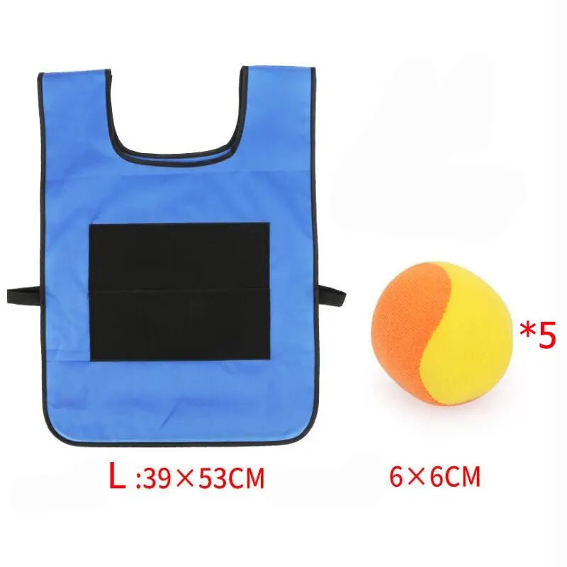 Outdoor Sport Game Props Vest Sticky Jersey Vest Game Vest Waistcoat With Sticky Ball Throwing Toys For Children Kids Sports Toy