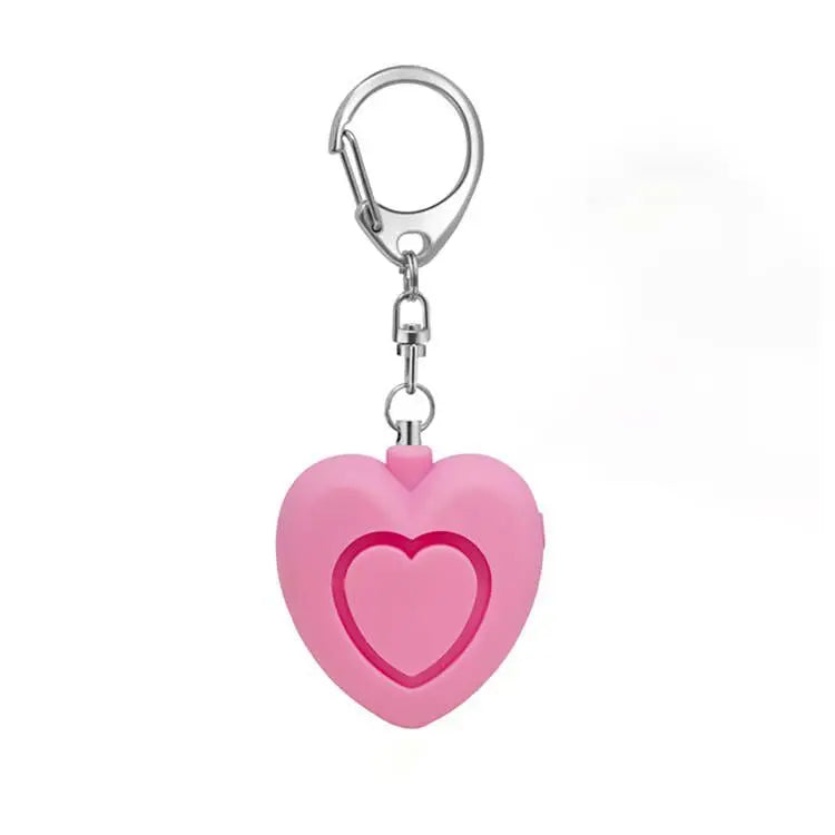 Security Defense Alarm 125dB LED Light Keychain Self Defense Emergency Safety Heart Shape Personal Security for Older Women