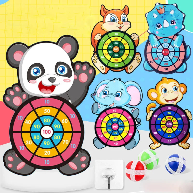 Montessori Throw Sport Slingshot Target Sticky Ball Kids Dart Board Games Educational Outdoor Play Game Toys for Children Boys