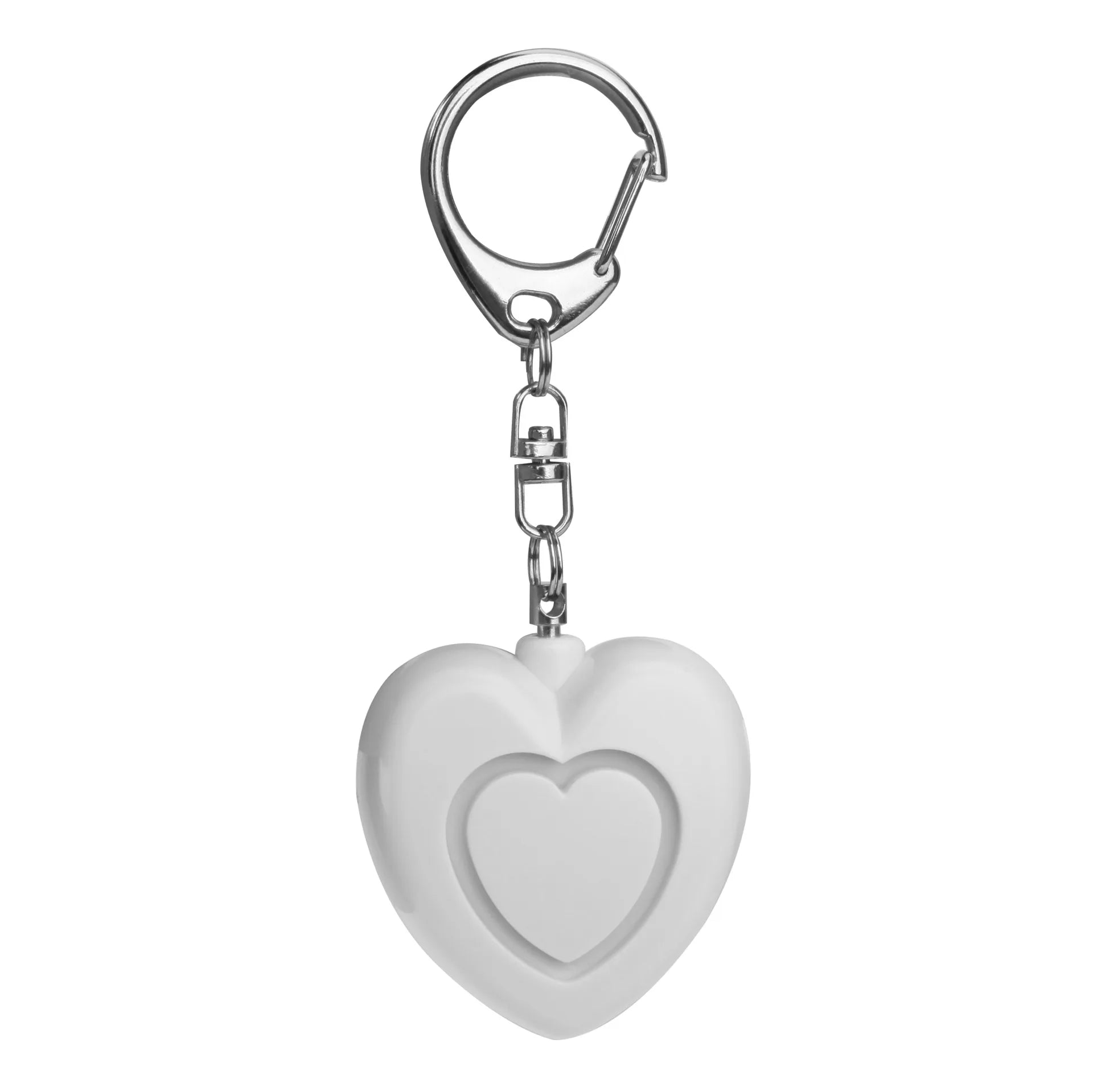 Security Defense Alarm 125dB LED Light Keychain Self Defense Emergency Safety Heart Shape Personal Security for Older Women