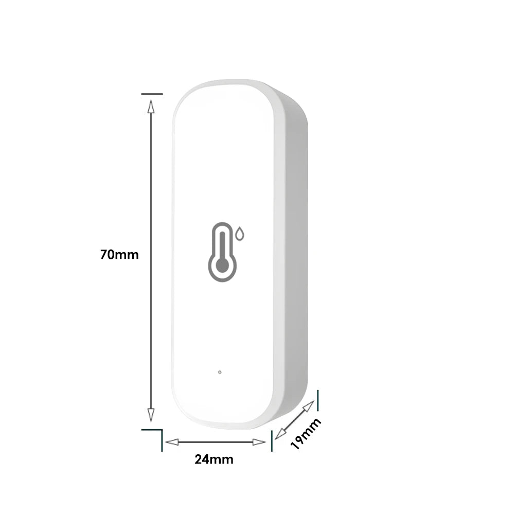 Tuya WiFi Smart Temperature And Humidity Detector APP Remote Monitor Smart Home Work Indoor Wireless Temperature Sensor