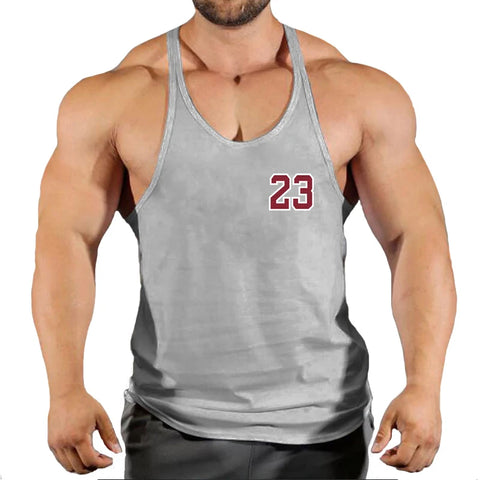Sport Men's Summer Gym Shirt Street Sleeveless T-shirts For Men Tank Tops Workout Fitness Singlets Sport Vest Clothing