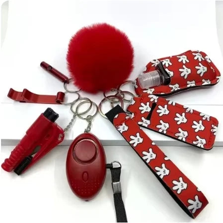 Safety Keychain Full Set, Self Defense Security Keychain Set With Personal Alarm Protective Keychain Accessories For Women Girls