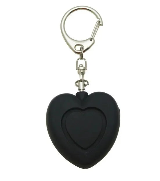 Security Defense Alarm 125dB LED Light Keychain Self Defense Emergency Safety Heart Shape Personal Security for Older Women