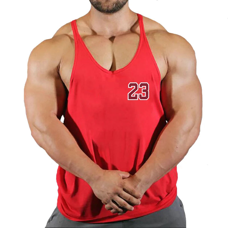 Sport Men's Summer Gym Shirt Street Sleeveless T-shirts For Men Tank Tops Workout Fitness Singlets Sport Vest Clothing