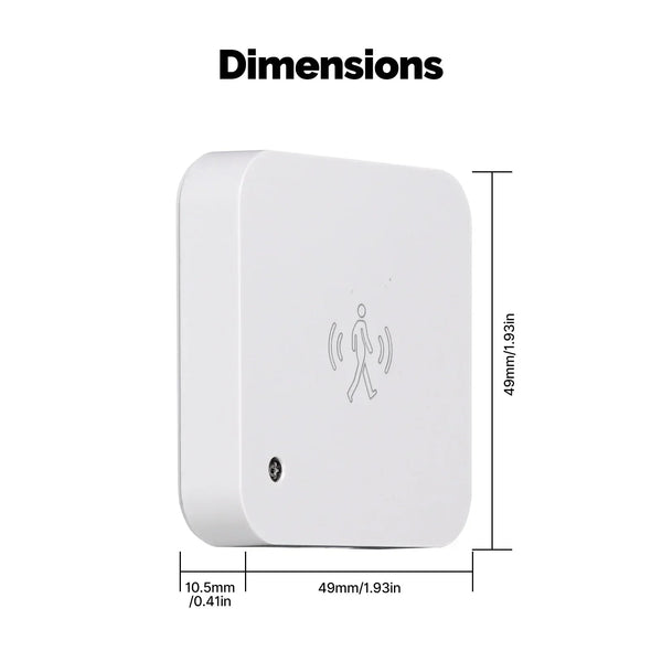 WiFi/ZigBee Tuya Smart Human Presence Sensor Motion Motionless Detection Light Luminance PIR Sensor Wired, App Notification