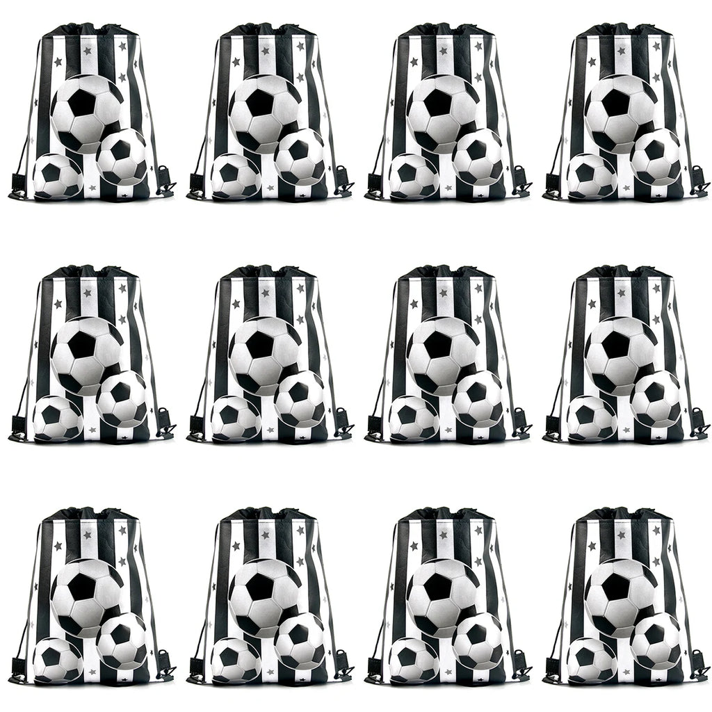 5/10pcs Football sport Soccer theme Drawstring Bags Soccer Gift Goodie Bag Backpack Kids Sport Birthday Party Favors for guest