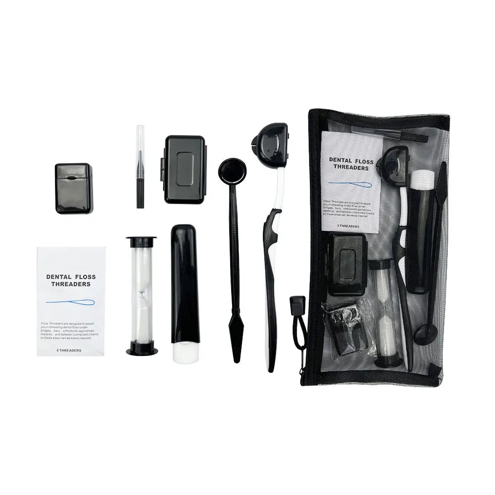 Orthodontic Oral Care Dental Teeth Oral Cleaning Braces Kits Interdental Brushes Foldable Dental Mirror Toothbrush Orthodontic