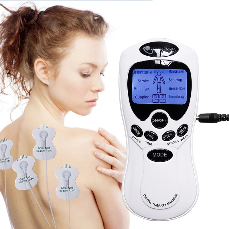 Muscle Stimulator EMS Body Massager Massage Relax Neck Back Shoulder Hand Pain Relief Tens Unit Digital Therapy Device