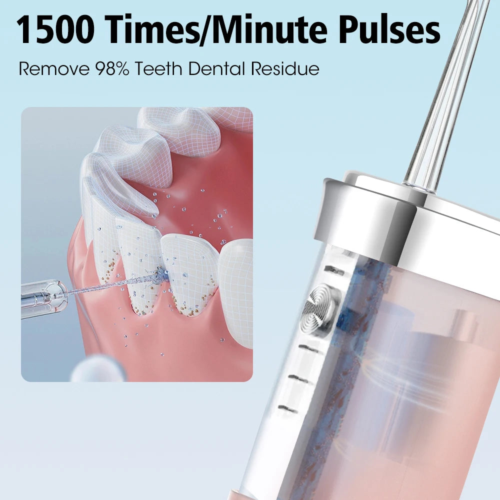 Electric Dental Irrigator Household Oral and Dental Cleaning Equipme Portable Oral Irrigator Water Dental Flosser Teeth Pick