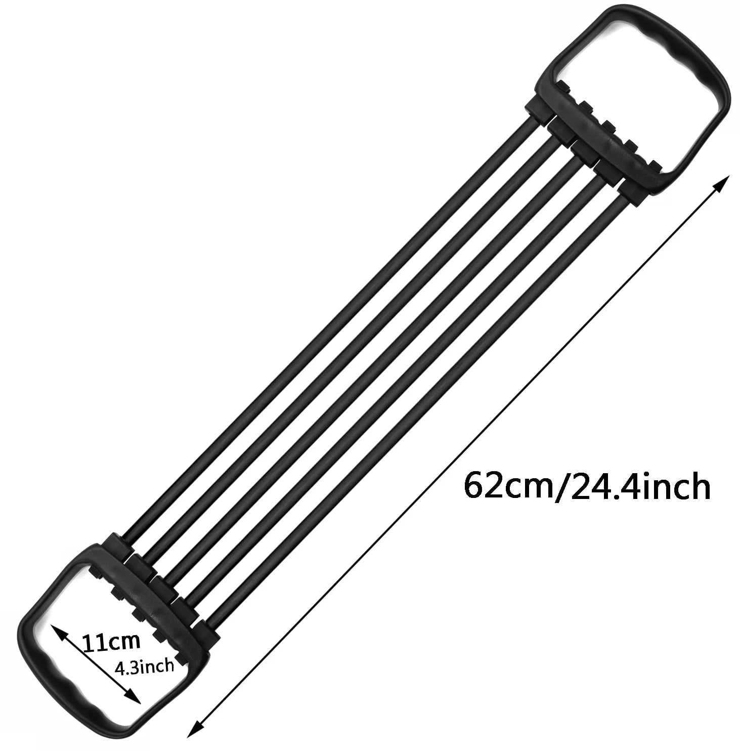 Full Body Workout Set - Chest Expander with 5 Removable Resistance Bands for Pilates, Push Ups, and Muscle Training - Strengthen