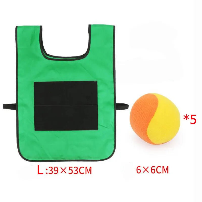 Outdoor Sport Game Props Vest Sticky Jersey Vest Game Vest Waistcoat With Sticky Ball Throwing Toys For Children Kids Sports Toy