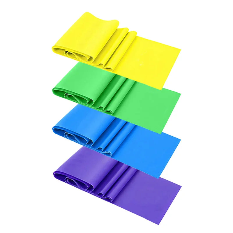 4 Pcs Resistance Bands Exercise Elastic Band Fitness Workout Yoga Pilates Recovery Physical Therapy Stretching Strength Training