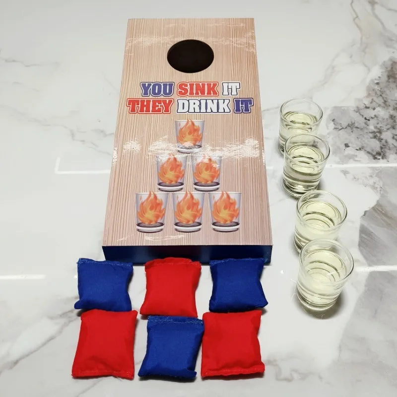 Wooden Sandbag Game, Throwing Sports Game, Throwing Sandbag Board Toys, Simple and Portable Drinking Props, Entertainment
