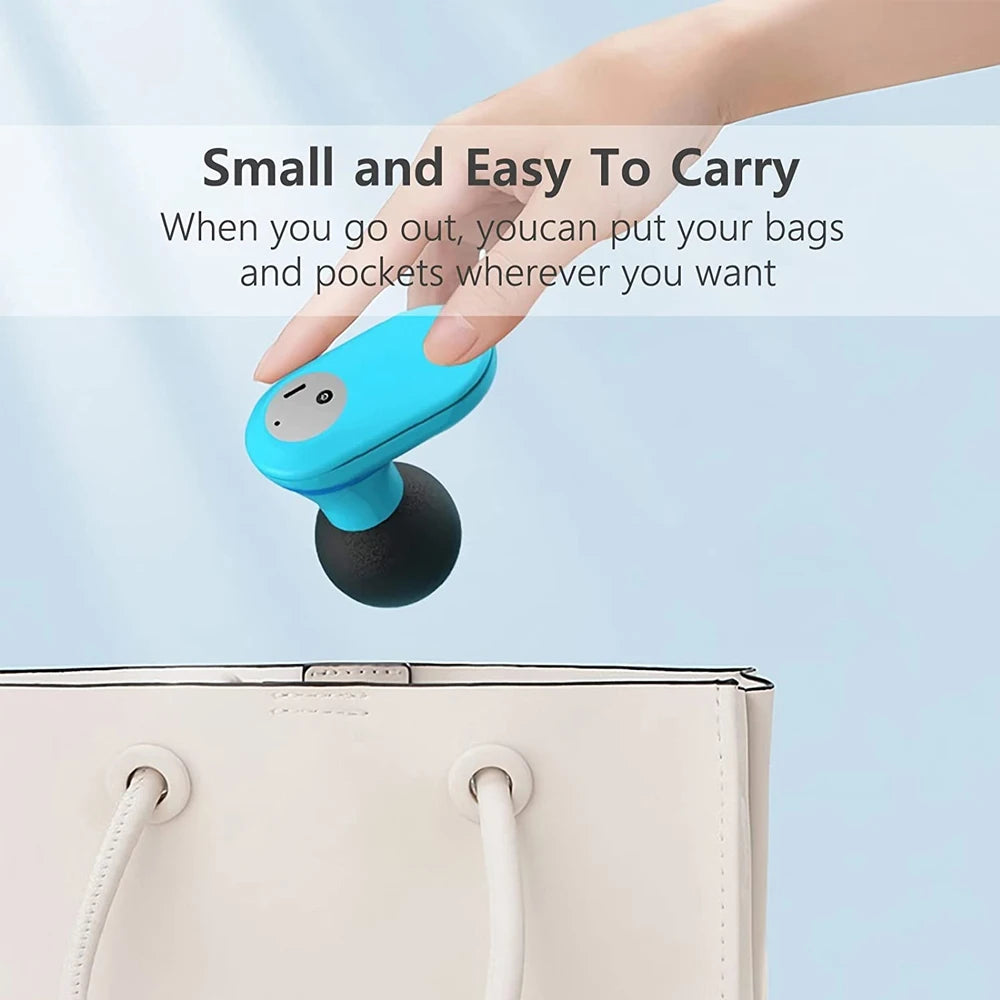 Mini Back Massager,Electric Handheld Massager with 6 Powerful Mode for Body Relieves Neck Shoulder Back Waist Leg Muscle Tension